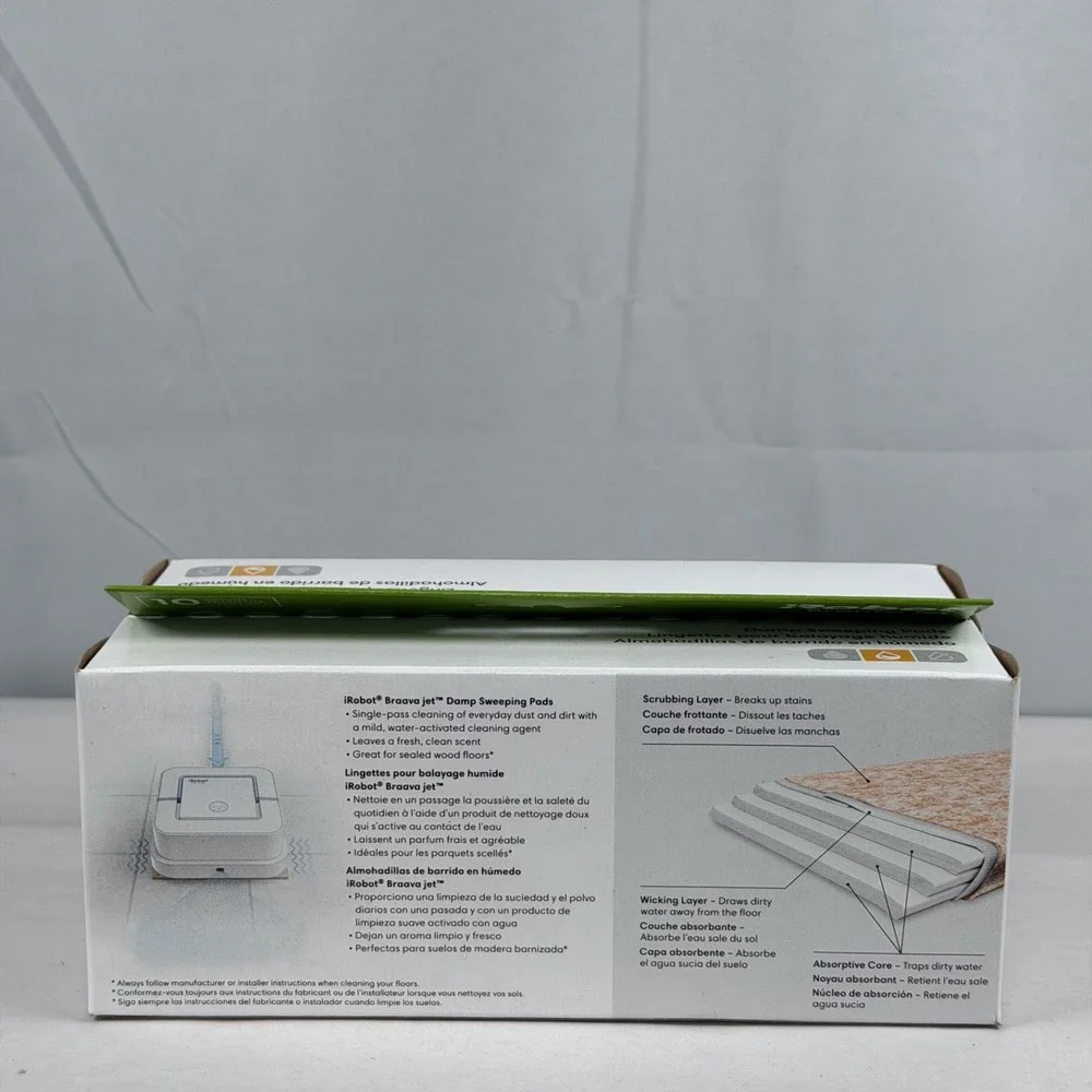 Lot of 2 - 10pk iRobot Braava Jet Genuine Damp Sweeping Pads 4657841 / New